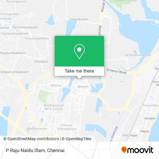 P Raju Naidu Illam map