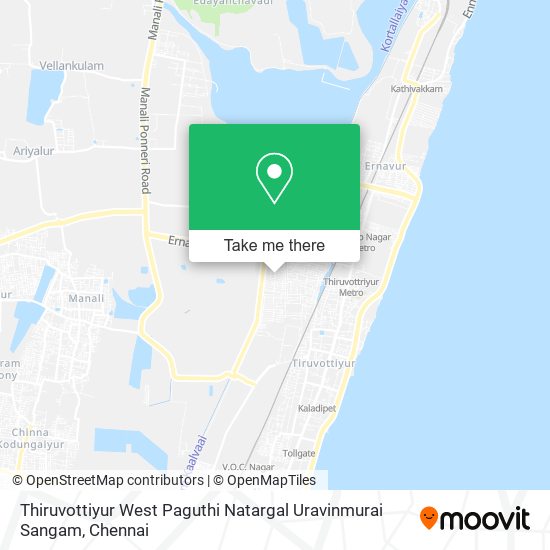 Thiruvottiyur West Paguthi Natargal Uravinmurai Sangam map