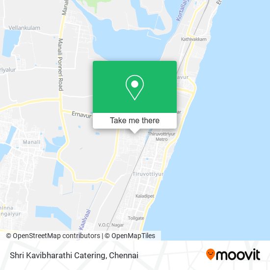 Shri Kavibharathi Catering map