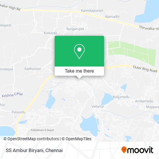 SS Ambur Biryani map