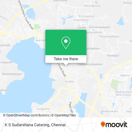 K S Sudarshana Catering map