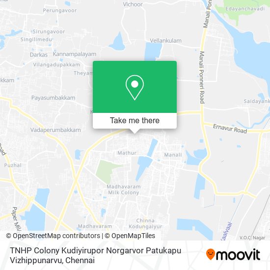 TNHP Colony Kudiyirupor Norgarvor Patukapu Vizhippunarvu map