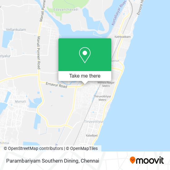 Parambariyam Southern Dining map