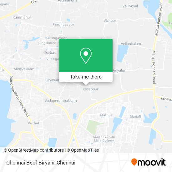 Chennai Beef Biryani map