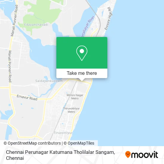 Chennai Perunagar Katumana Tholilalar Sangam map