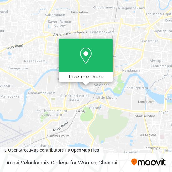 Annai Velankanni's College for Women map