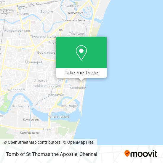 Tomb of St Thomas the Apostle map