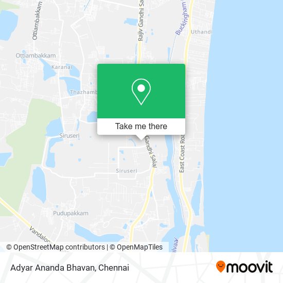 Adyar Ananda Bhavan map