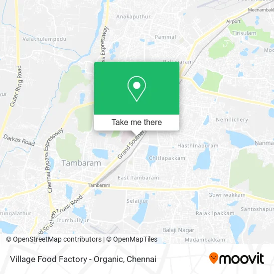 Village Food Factory - Organic map