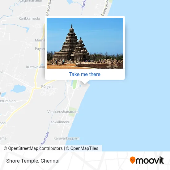Shore Temple map