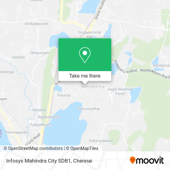 Infosys Mahindra City SDB1 map