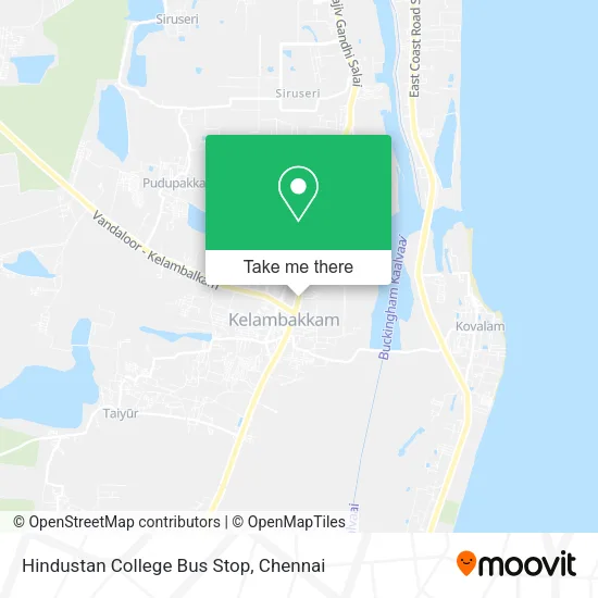 Hindustan College Bus Stop map