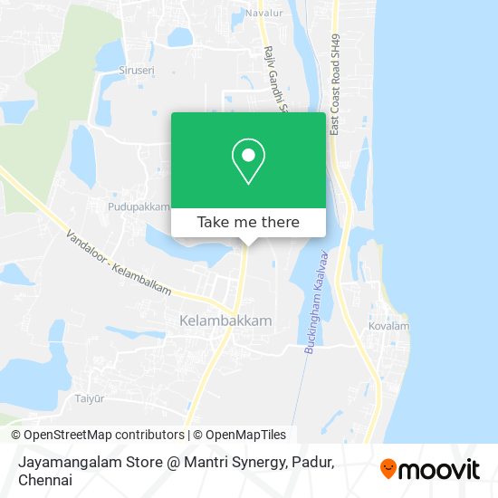 Jayamangalam Store @ Mantri Synergy, Padur map