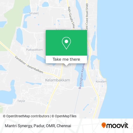 Mantri Synergy, Padur, OMR map