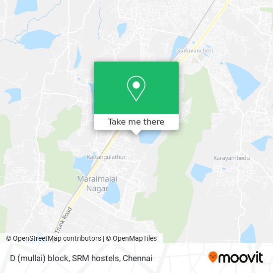 D (mullai) block, SRM hostels map