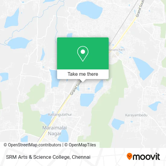 SRM Arts & Science College map