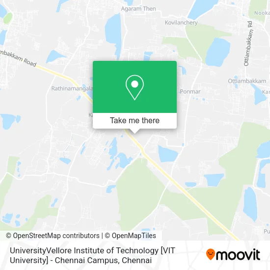 UniversityVellore Institute of Technology [VIT University] - Chennai Campus map