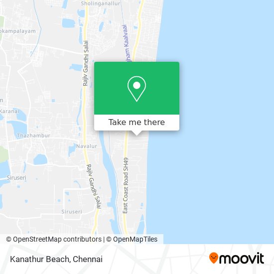 Kanathur Beach map