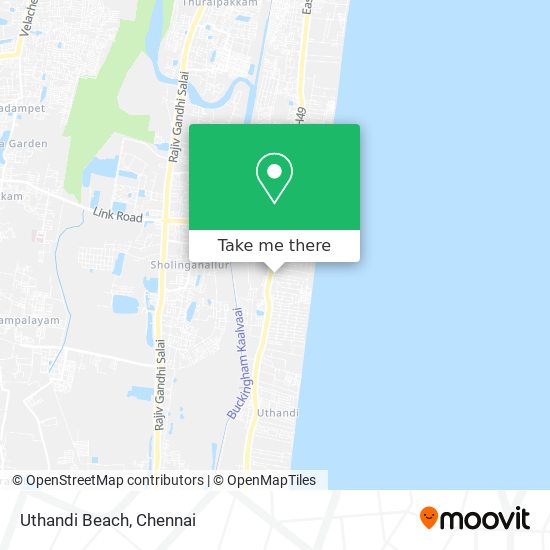 Uthandi Beach map