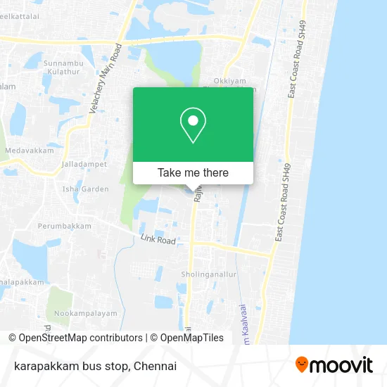 karapakkam bus stop map