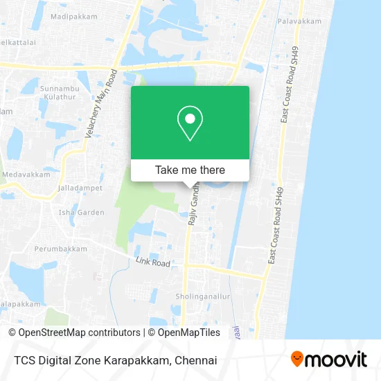 TCS Digital Zone Karapakkam map