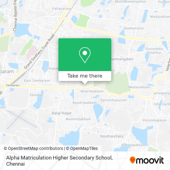 Alpha Matriculation Higher Secondary School map