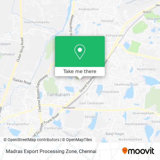 Madras Export Processing Zone map