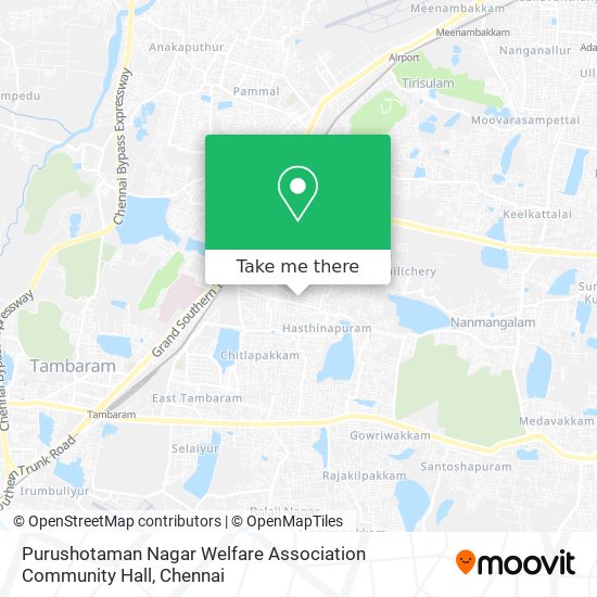 Purushotaman Nagar Welfare Association Community Hall map