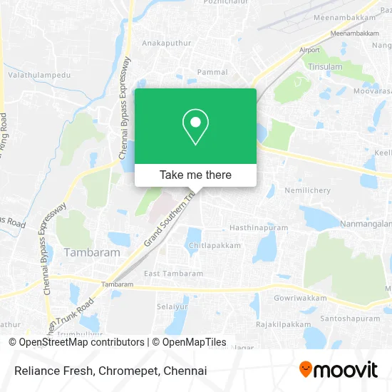 Reliance Fresh, Chromepet map