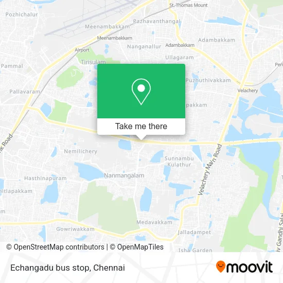 Echangadu bus stop map