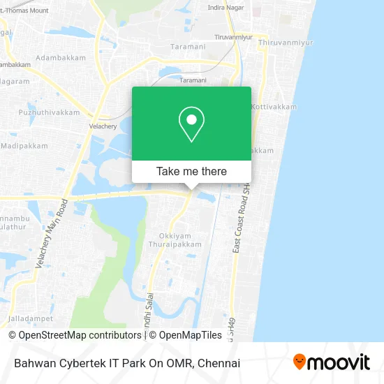 Bahwan Cybertek IT Park On OMR map