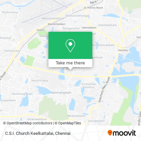 C.S.I. Church Keelkattalai map