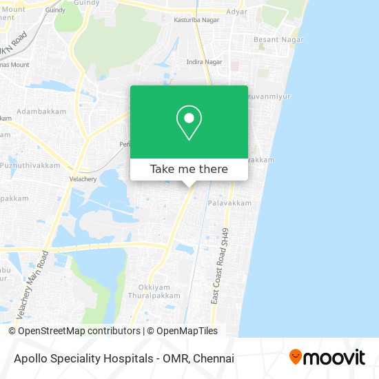Apollo Speciality Hospitals - OMR map