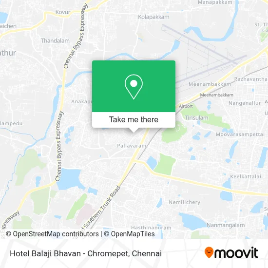 Hotel Balaji Bhavan - Chromepet map