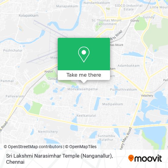 Sri Lakshmi Narasimhar Temple (Nanganallur) map