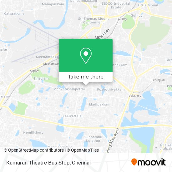 Kumaran Theatre Bus Stop map