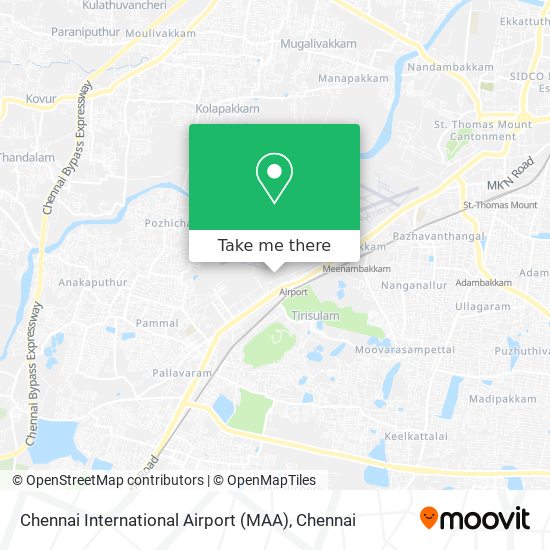 Chennai International Airport (MAA) map