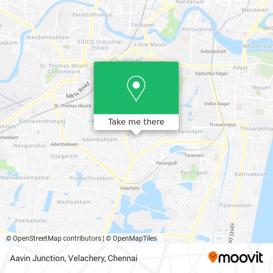 Aavin Junction, Velachery map