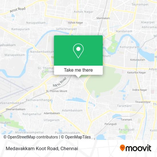 Medavakkam Koot Road map