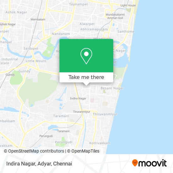 Indira Nagar, Adyar map