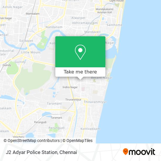 J2 Adyar Police Station map