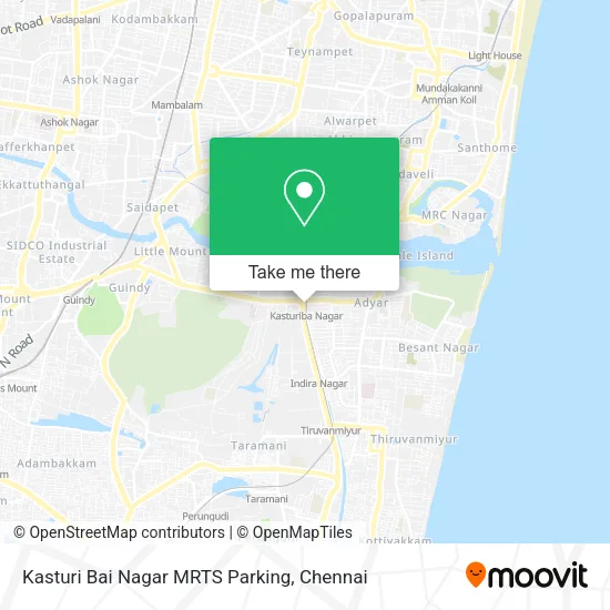 Kasturi Bai Nagar MRTS Parking map