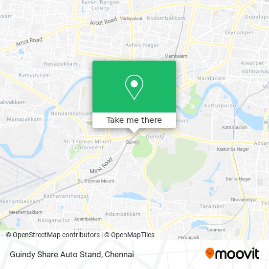 Guindy Share Auto Stand map