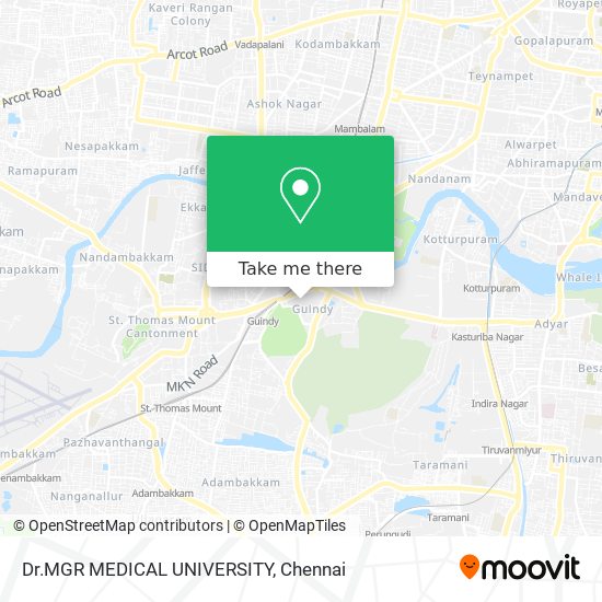 Dr.MGR MEDICAL UNIVERSITY map