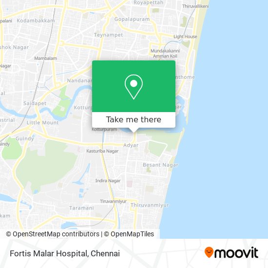 Fortis Malar Hospital map