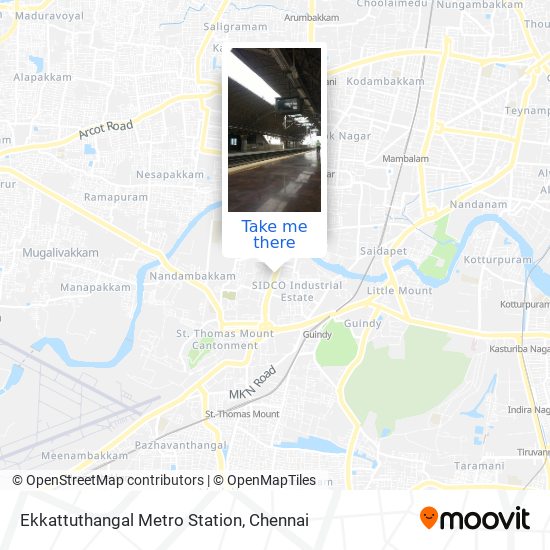 Ekkattuthangal Metro Station map