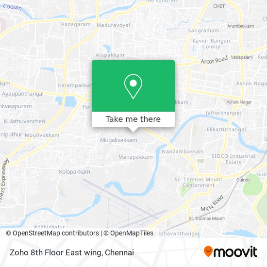 Zoho 8th Floor East wing map
