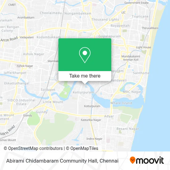 Abirami Chidambaram Community Hall map