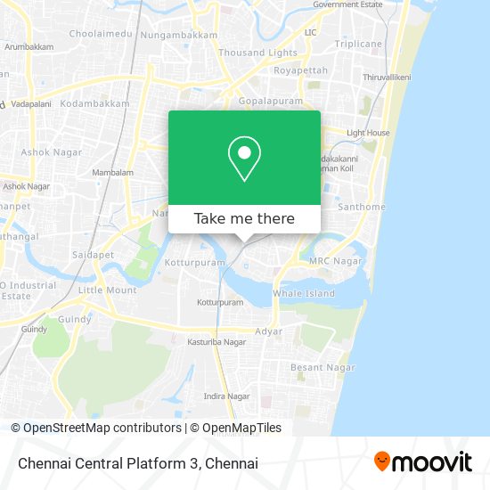 Chennai Central Platform 3 map