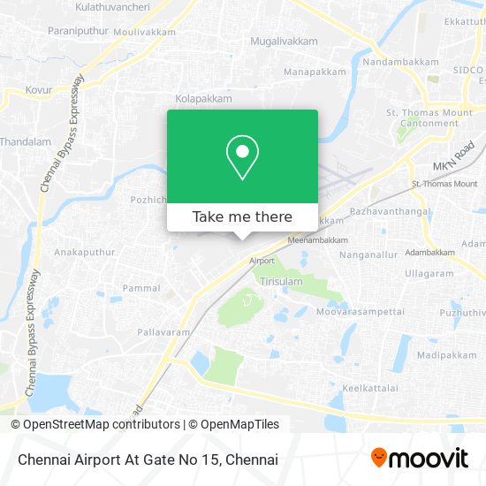 Chennai Airport At Gate No 15 map